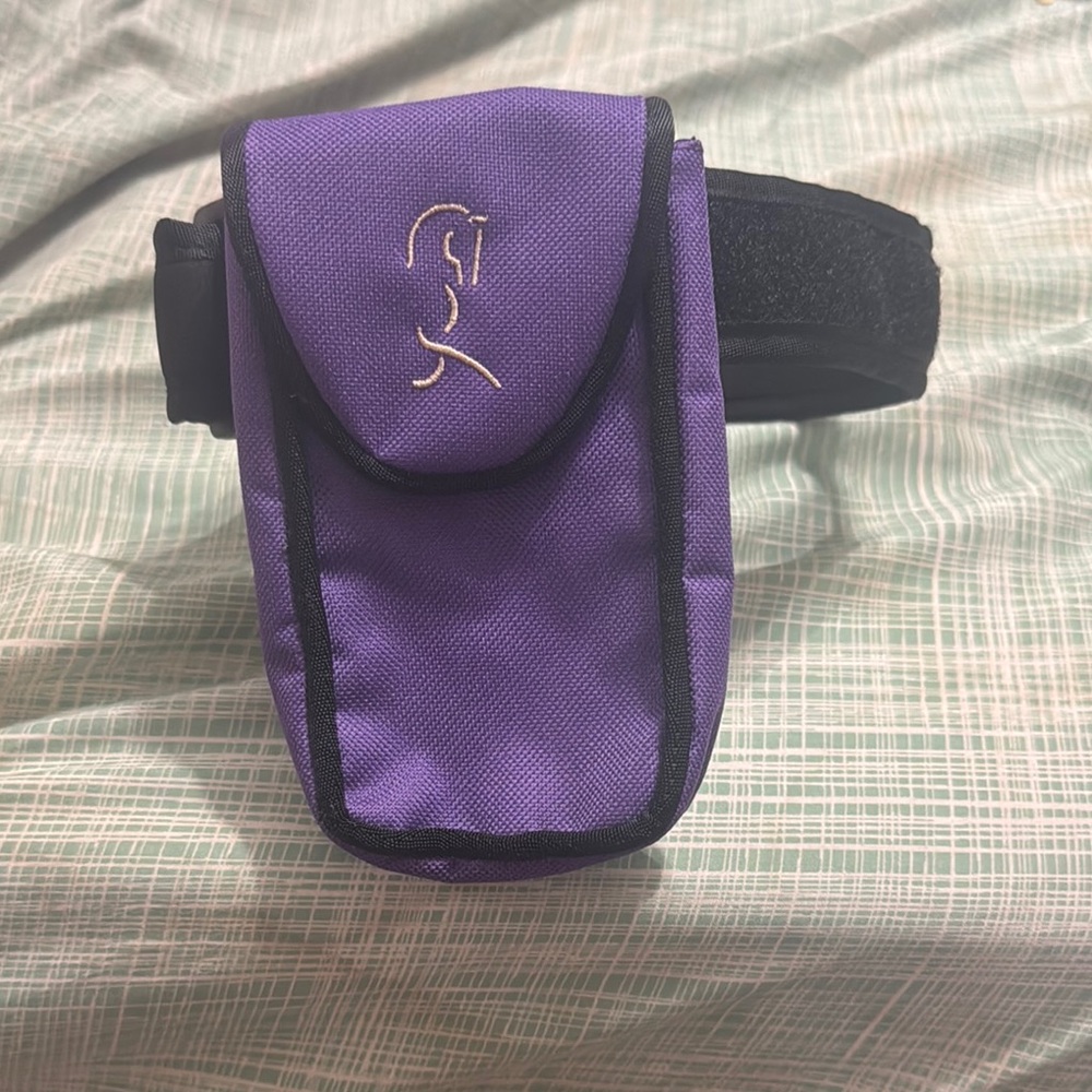 Purple Calf Bag with Gold Logo
